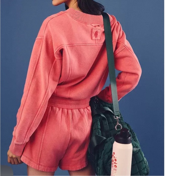 x FP Movement Intercept Romper in Pink V-Neck Sweatshirt and Shorts Set - Picture 3 of 7